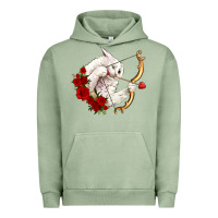 Pigment Oil Green cupid cat Urban Hoodie - OliviaCreatesArt