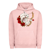 Pigment Salmon cupid cat Urban Hoodie - OliviaCreatesArt