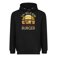 Black Welder Wıll Work For Burger Heavyweight Hoodie - Bettercallsaul