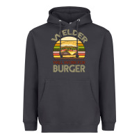 Welder Wıll Work For Burger Heavyweight Hoodie | Teevron