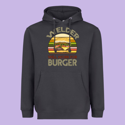 Welder Wıll Work For Burger Heavyweight Hoodie Designed By Bettercallsaul
