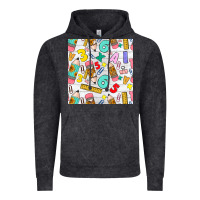 Vintage Black back to school seamless pattern Vintage Hoodie - BundleAndBundleShop