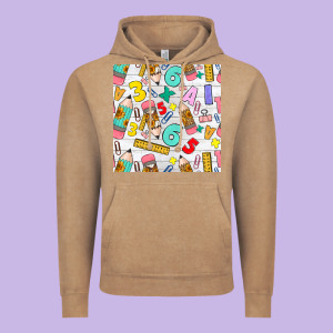 Back To School Seamless Pattern Vintage Hoodie Designed By Bundleandbundleshop
