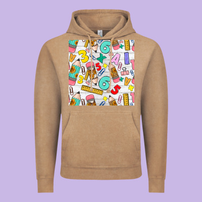 Back To School Seamless Pattern Vintage Hoodie Designed By Bundleandbundleshop