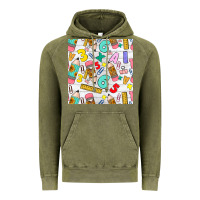 Vintage Olive back to school seamless pattern Vintage Hoodie - BundleAndBundleShop
