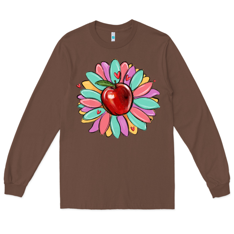 Teacher Apple Long Sleeve Tee by MaliasSmallBusiness | Teevron