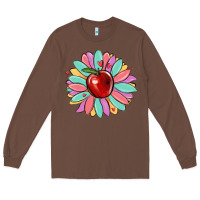 Chestnut teacher apple Long Sleeve Tee - MaliasSmallBusiness