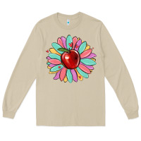 Mushroom teacher apple Long Sleeve Tee - MaliasSmallBusiness