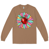 Toasted Coconut teacher apple Long Sleeve Tee - MaliasSmallBusiness