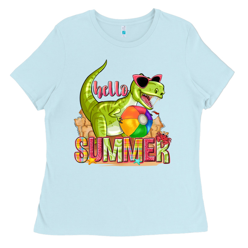 Hello Summer Rex Ladies Tee by texasbilliewilder | Teevron