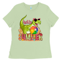 Matcha hello summer rex Ladies Tee - texasbilliewilder