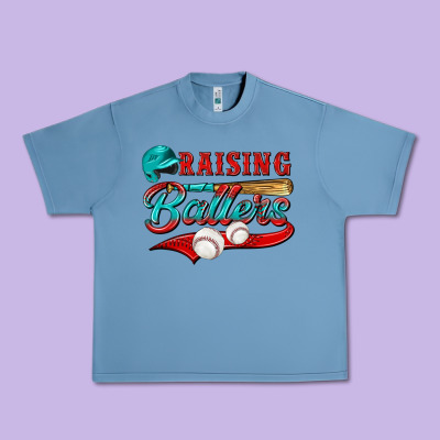 Raising Ballers Urban Heavy Tee Designed By Nancycooperartshop