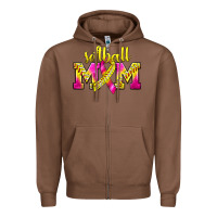 Chestnut Softball Mom Breast Cancer Zipper Hoodie - BundleAndBundleShop