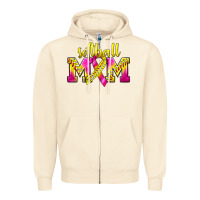 Sandshell Softball Mom Breast Cancer Zipper Hoodie - BundleAndBundleShop