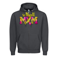 Smoke Softball Mom Breast Cancer Zipper Hoodie - BundleAndBundleShop