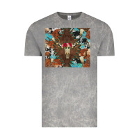 Cloud Rock western floral bullskull cowhide and leopard Vintage Tee - Artiststas