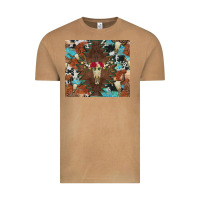Vintage Camel western floral bullskull cowhide and leopard Vintage Tee - Artiststas