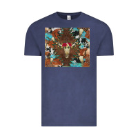 Vintage Denim western floral bullskull cowhide and leopard Vintage Tee - Artiststas