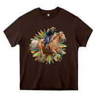 Chocolate Brown sunflower rodeo Heavy Core Tee - RanaPortraitStore