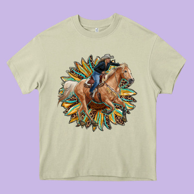 Sunflower Rodeo Heavy Core Tee Designed By Ranaportraitstore