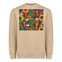 Mushroom western cactus sunflower highlands cow Heavyweight Sweatshirt - BarkalooDesign