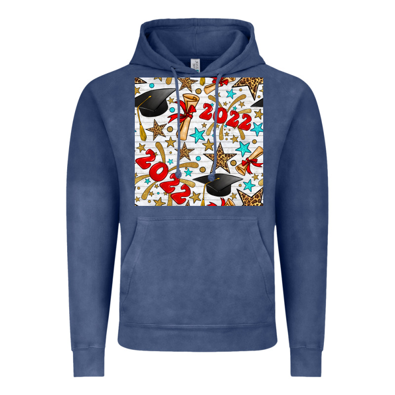 Graduation 2022 Seamless Pattern Vintage Hoodie by BundleAndBundleShop | Teevron