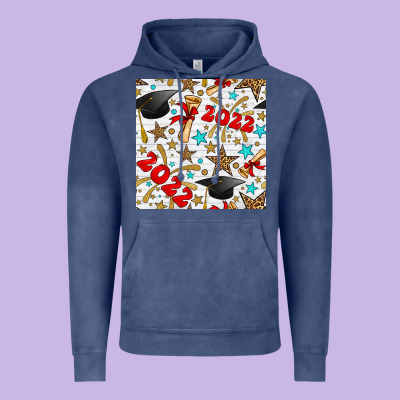 Graduation 2022 Seamless Pattern Vintage Hoodie Designed By Bundleandbundleshop