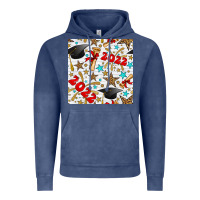 Vintage Denim graduation 2022 seamless pattern Vintage Hoodie - BundleAndBundleShop