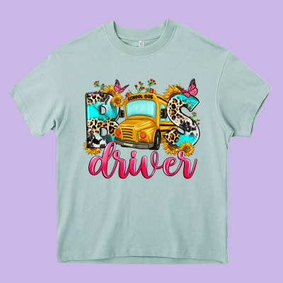 Bus Driver Heavy Core Tee Designed By Zillion Design Studio
