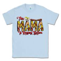 Dusty Blue this mama is raising ballers softball and baseball Classic Tee - CowhideDigitalArt