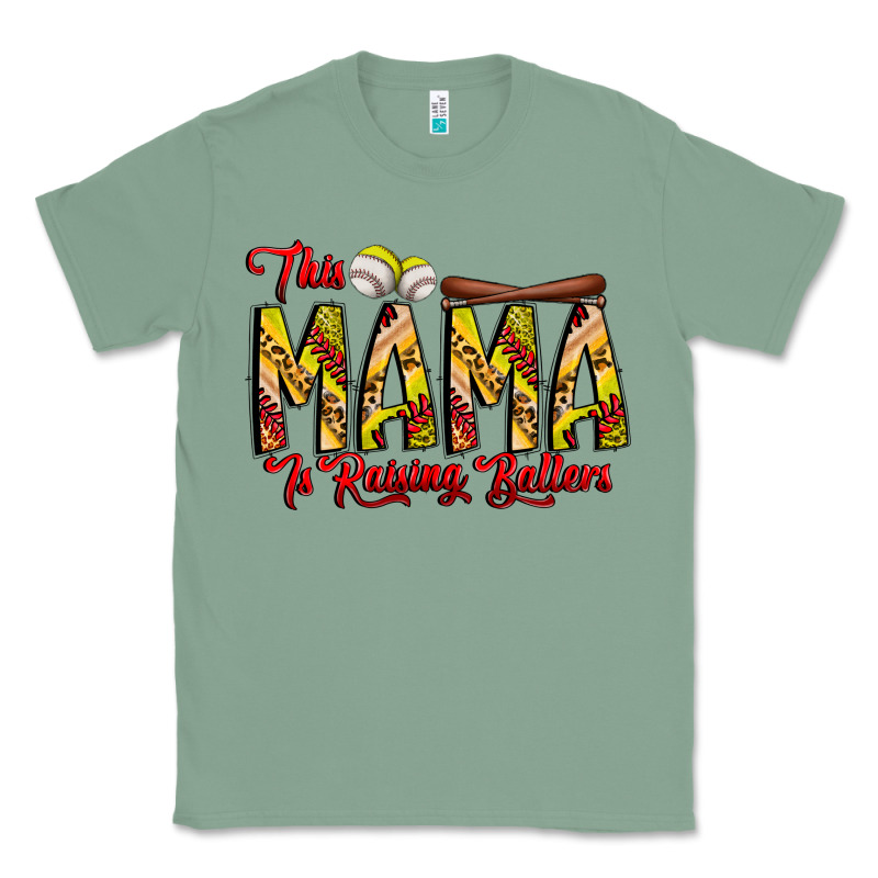 This Mama Is Raising Ballers Softball And Baseball Classic Tee by CowhideDigitalArt | Teevron