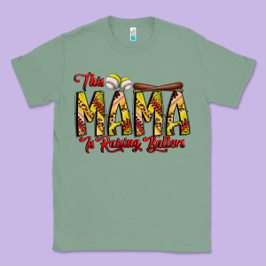 This Mama Is Raising Ballers Softball And Baseball Classic Tee Designed By Cowhidedigitalart