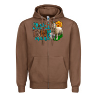 Chestnut Small Town Mama With Sheeps Zipper Hoodie - BundleAndBundleShop