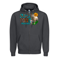 Smoke Small Town Mama With Sheeps Zipper Hoodie - BundleAndBundleShop
