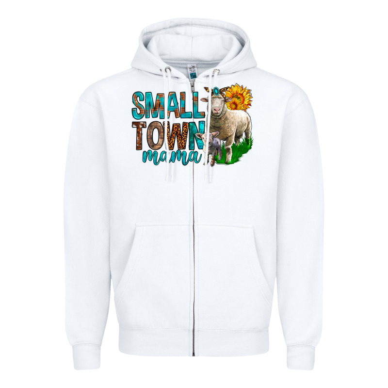 Small Town Mama With Sheeps Zipper Hoodie by BundleAndBundleShop | Teevron