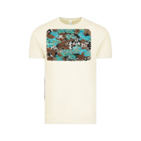 Vintage Arctic western cowhide and leopard with turquoise background Vintage Tee - Artiststas
