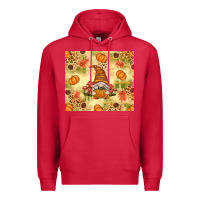 Cardinal Fall Pumpkins and Gnome with Leopard Premium Hoodie - texasbilliewilder
