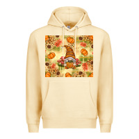 Pina Colada Fall Pumpkins and Gnome with Leopard Premium Hoodie - texasbilliewilder