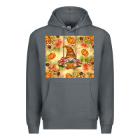 Rock Fall Pumpkins and Gnome with Leopard Premium Hoodie - texasbilliewilder