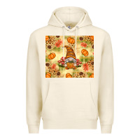 Tofu Fall Pumpkins and Gnome with Leopard Premium Hoodie - texasbilliewilder