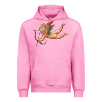 Fuchsia Pink cupid olivia Urban Hoodie - OliviaCreatesArt