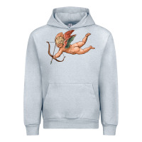 Heather Grey cupid olivia Urban Hoodie - OliviaCreatesArt