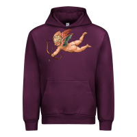 Mauve Wine cupid olivia Urban Hoodie - OliviaCreatesArt