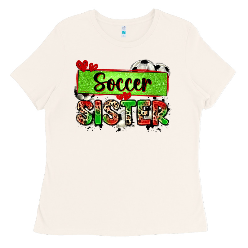 Soccer Sister With Leopard Ladies Tee by Zillion Design Studio | Teevron