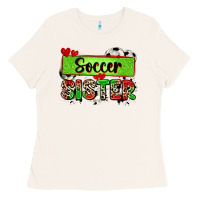 Bone soccer sister with leopard Ladies Tee - Zillion Design Studio