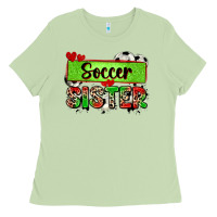 Matcha soccer sister with leopard Ladies Tee - Zillion Design Studio
