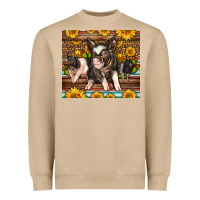 Mushroom Western Cute Hampshire Pigs Heavyweight Sweatshirt - LillyAllenDesigns