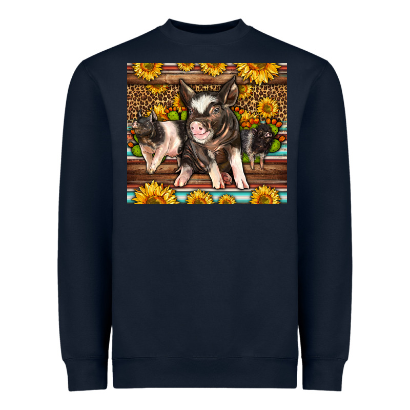 Western Cute Hampshire Pigs Heavyweight Sweatshirt by LillyAllenDesigns | Teevron