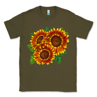 Army Green tiger eyes sunflower Classic Tee - LillyAllenDesigns