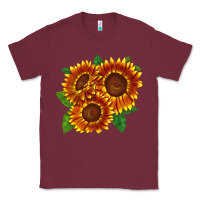 Burgundy tiger eyes sunflower Classic Tee - LillyAllenDesigns